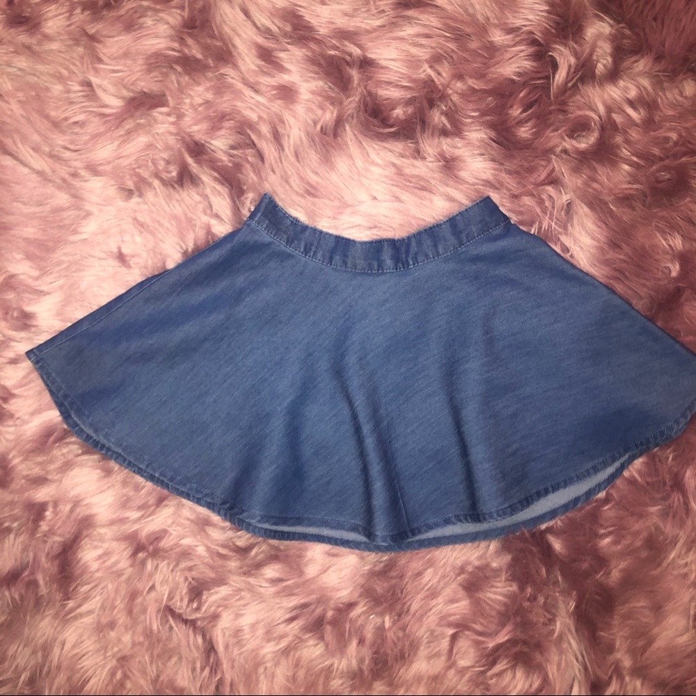 Girls soft jean skirt